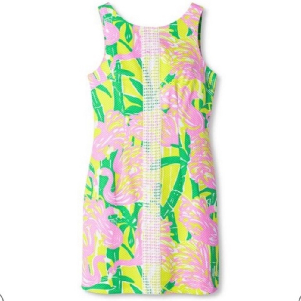 Lilly Pulitzer for Target 20th Anniversary Dress Green Pink Flamingo Floral
